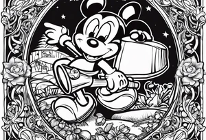 Jesus Christ
Is jackhammering Mickey Mouse in the doo-doo hole
With a lawn dart as Garth Brooks gives birth to something
Resembling a cheddar cheese log with almonds on Santa Claus's tummy-tum tattoo idea