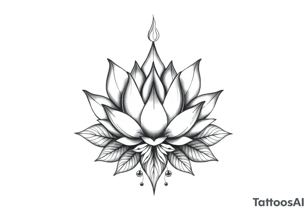Water lily, earth, air, fire, water, tree, wiccan tattoo idea