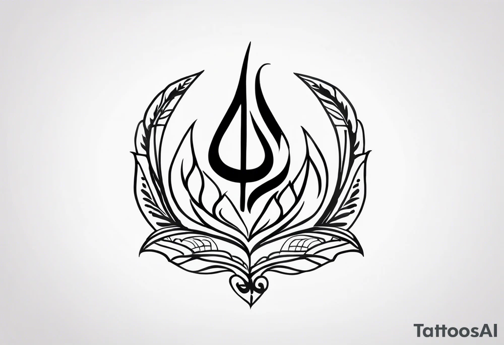 Tattoo ਨਿਰਭਉ ਨਿਰਵੈਰ written in Gurmukhi written text. Add fire and heart to symbolize strength and love tattoo idea