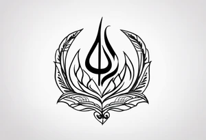 Tattoo ਨਿਰਭਉ ਨਿਰਵੈਰ written in Gurmukhi written text. Add fire and heart to symbolize strength and love tattoo idea