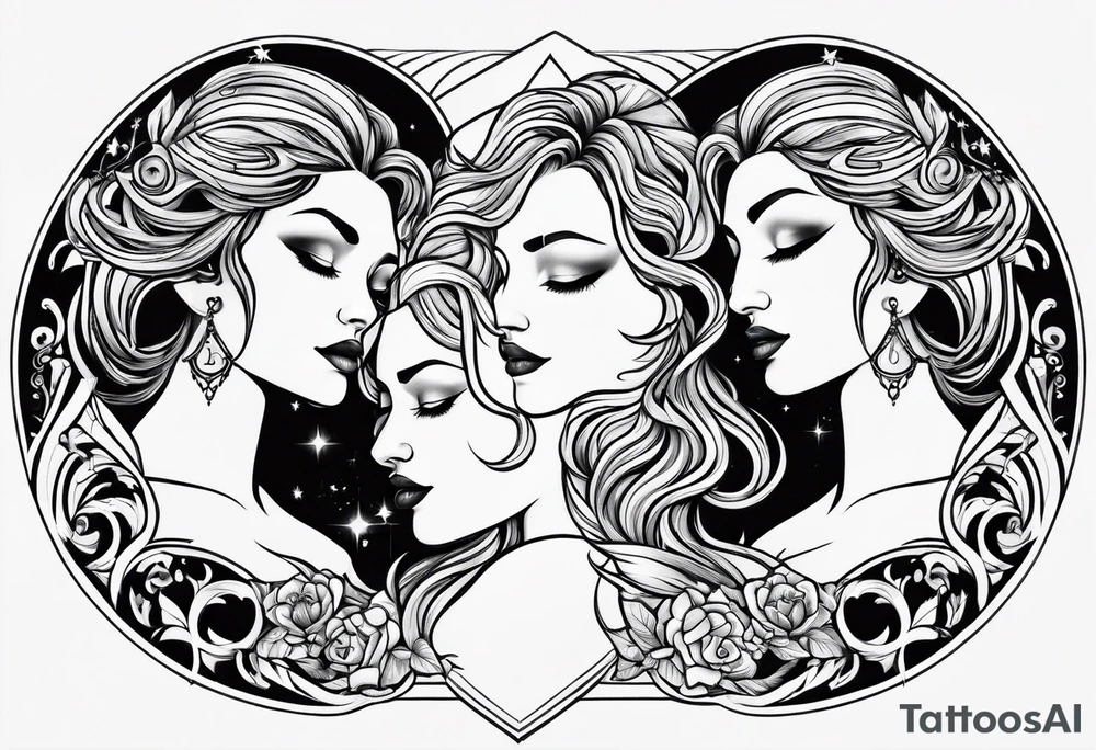 Virgo and Taurus tattoo idea