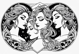 Virgo and Taurus tattoo idea