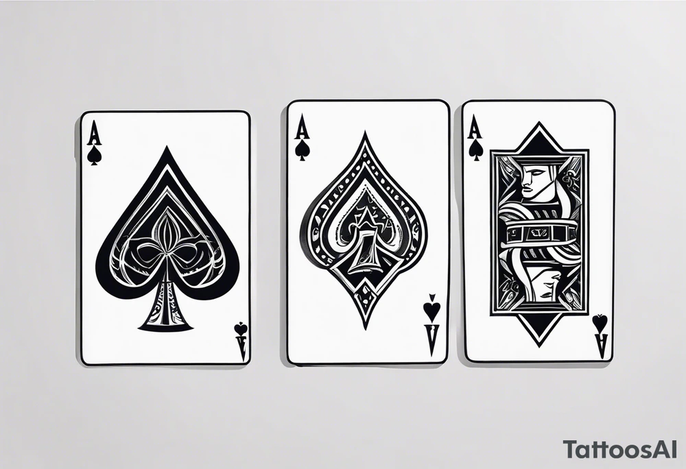 ace and king cards small tattoo tattoo idea
