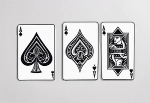 ace and king cards small tattoo tattoo idea