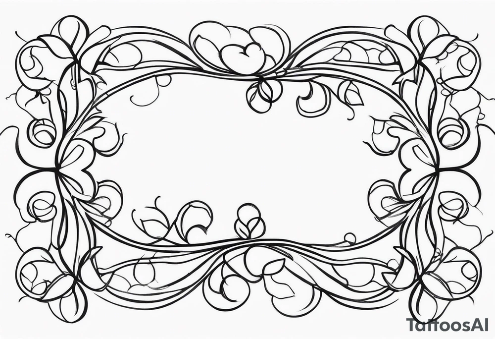 Majestic vines with leaves tattoo idea