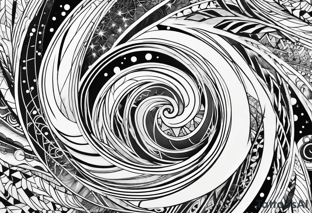 Swirling snow tattoo idea