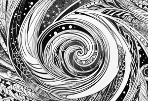 Swirling snow tattoo idea