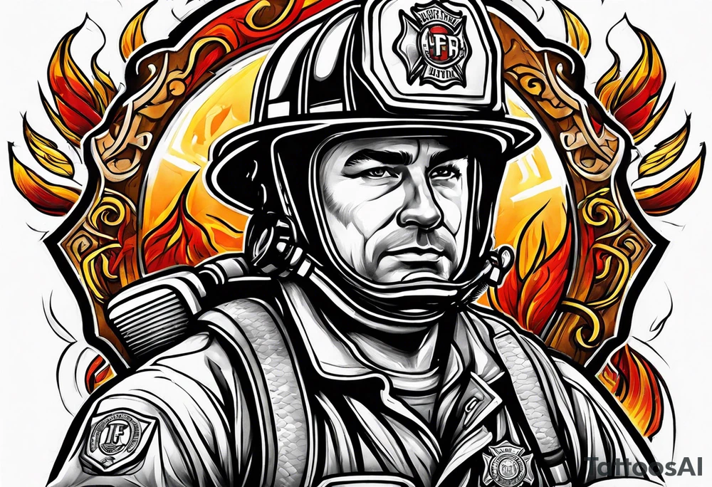 firefighter logo tattoo idea
