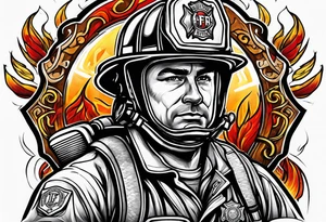 firefighter logo tattoo idea