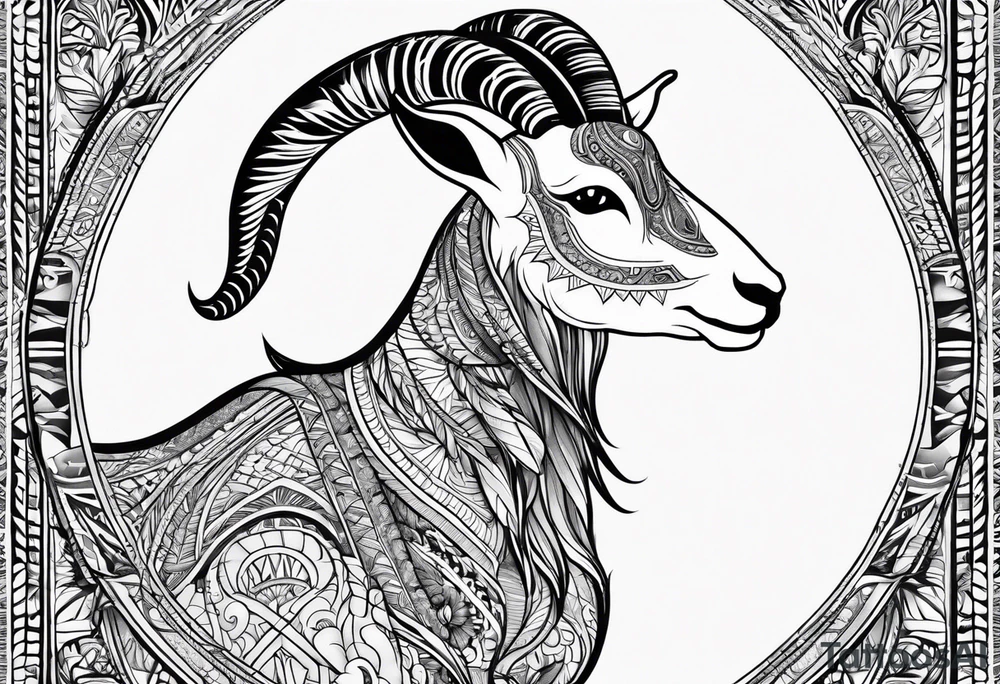Half Goat half kangroo tattoo idea