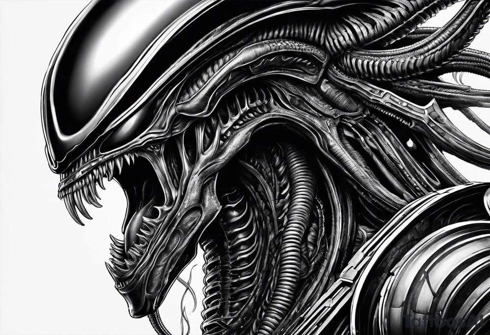 xenomorph, sleeve tattoo idea