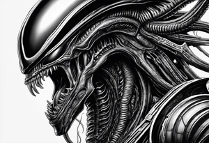 xenomorph, sleeve tattoo idea