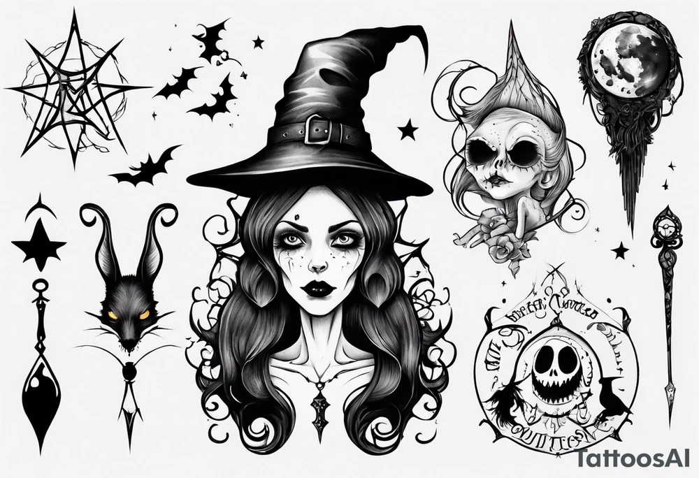 witch tattoo idea