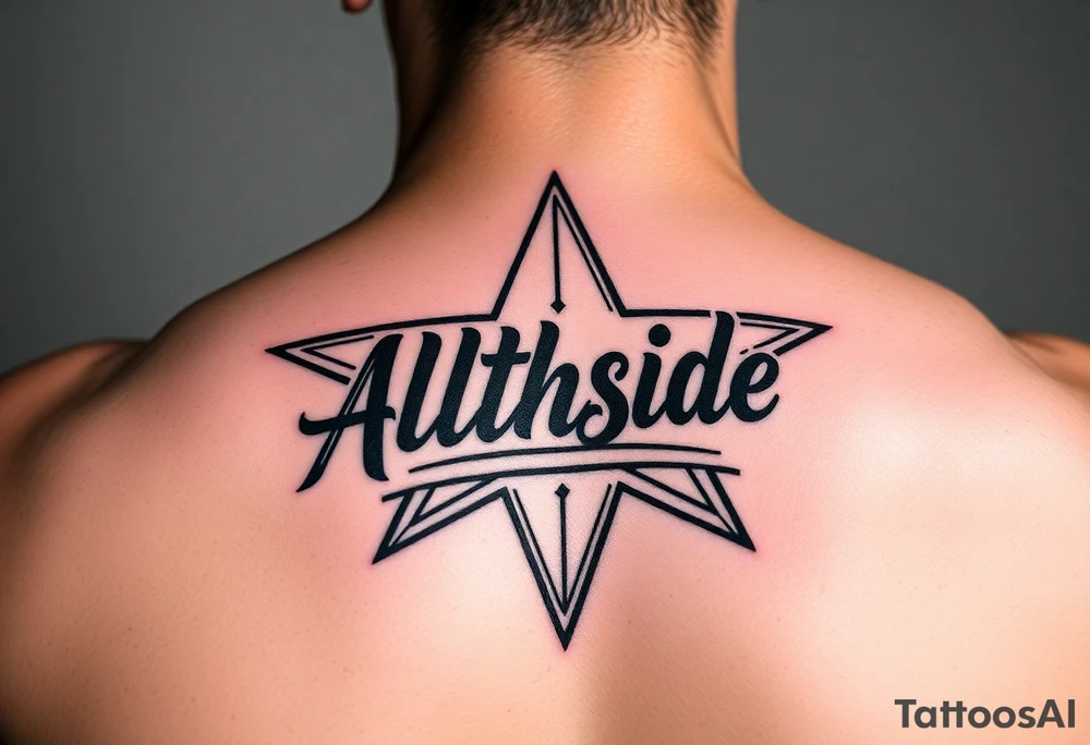 all-star logo with it saying Southside all star inside tattoo idea