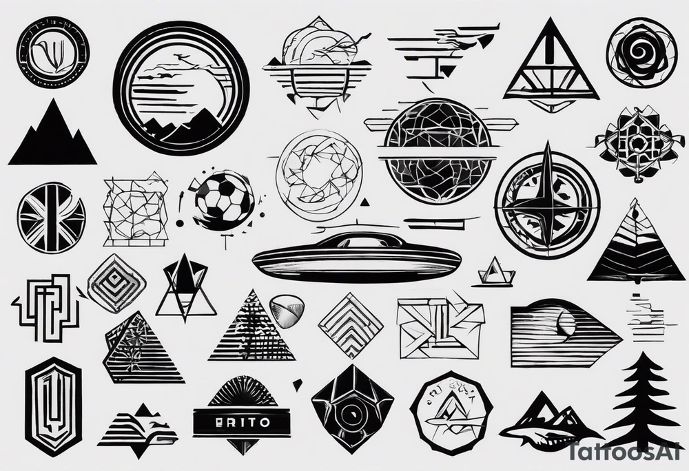 I want to generate a tattoo for my forearm where the elements will be part of my story of life the base of the tattoo its a computer chip because my profession and passion is related to computer, I also like sports in general such as soccer, snowboard, surf, motorbike, cars part of my story it was moving from brazil to Australia and I am really grateful for my life now because I started from the bottom and really value my family and values, I also want a fine line style and minimalistic tattoo idea