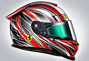 Formula 1 helment ferrari leclerc tattoo idea