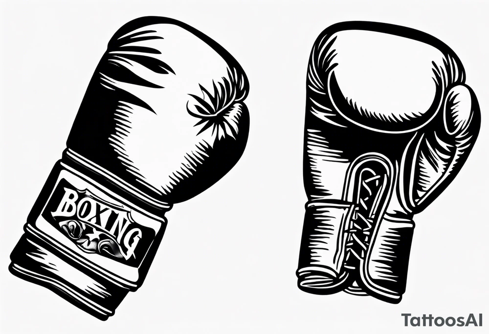 pair of boxing gloves tattoo idea