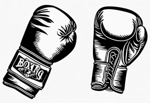 pair of boxing gloves tattoo idea