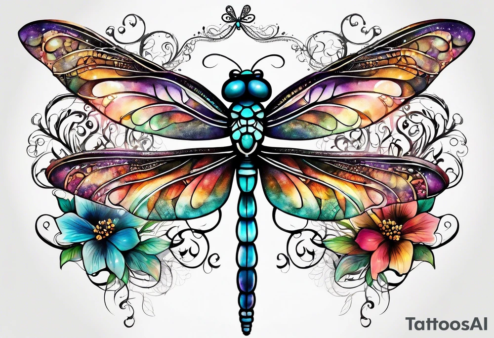 Dragonfly with infinity symbol and the words I will follow tattoo idea