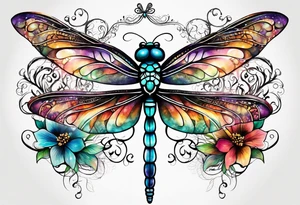 Dragonfly with infinity symbol and the words I will follow tattoo idea