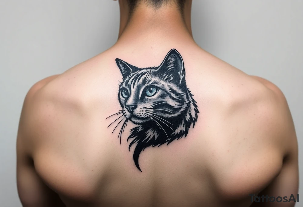 black cat tattoo idea