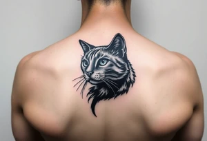 black cat tattoo idea