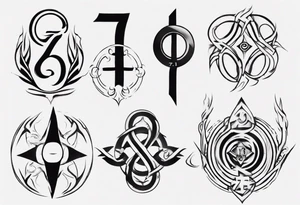 Merge in one the number 7, 11 and INFINITE SYMBOL tattoo idea