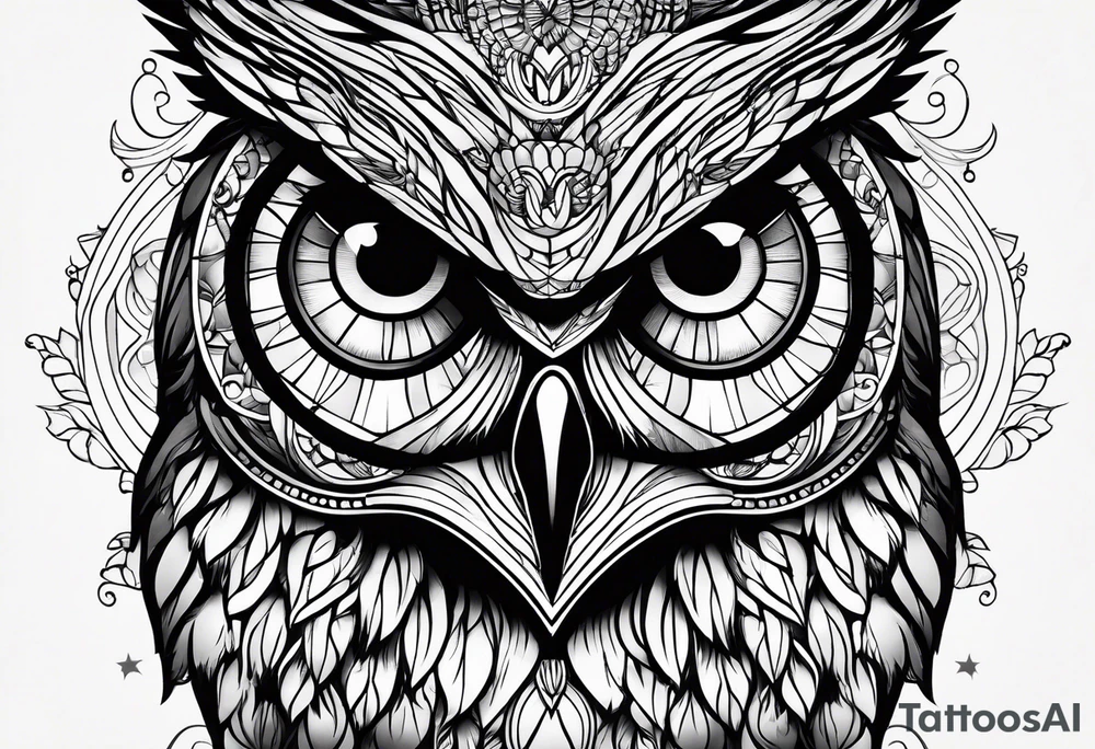 Owl eyes tattoo idea