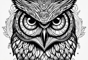 Owl eyes tattoo idea