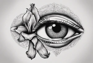 Eye with two irises from the band Tool tattoo idea