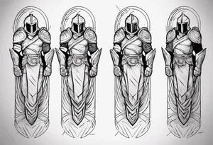 spartan soldier sleeve linework fine line linework tattoo idea