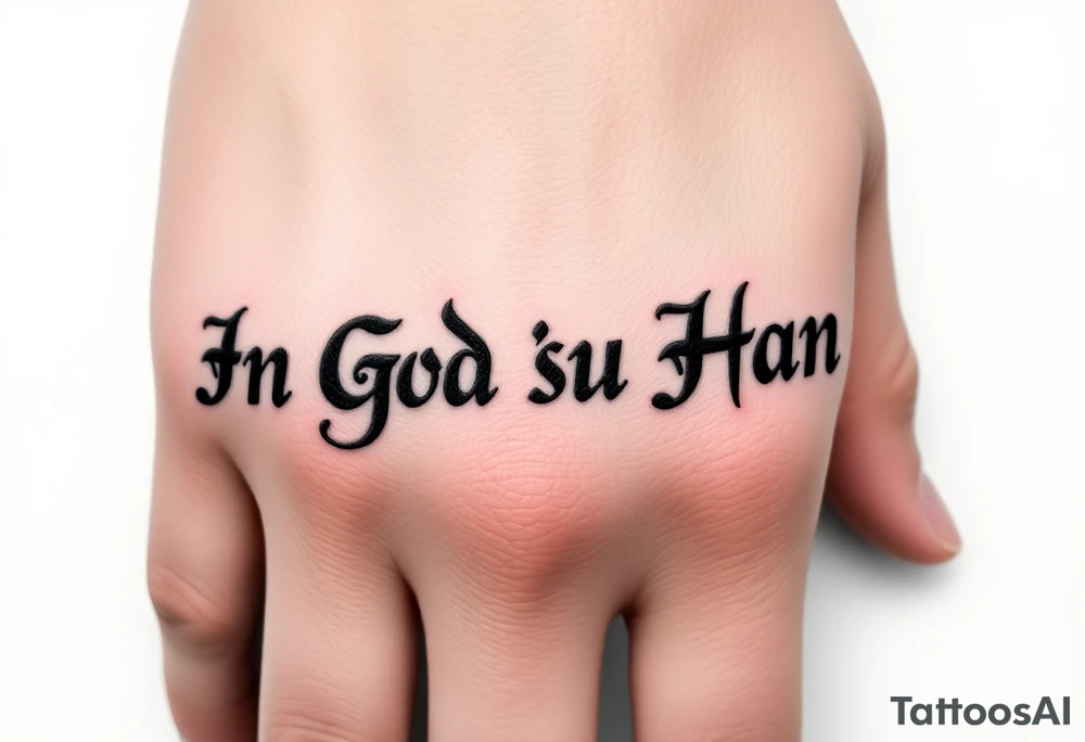 "In God's Hand" tattoo idea