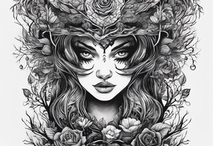 Living to dead forest tattoo idea