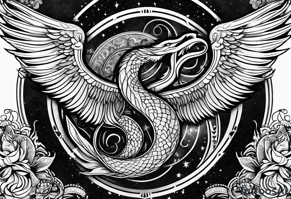 Serpent and the wings of night tattoo idea