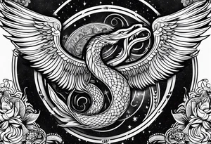 Serpent and the wings of night tattoo idea