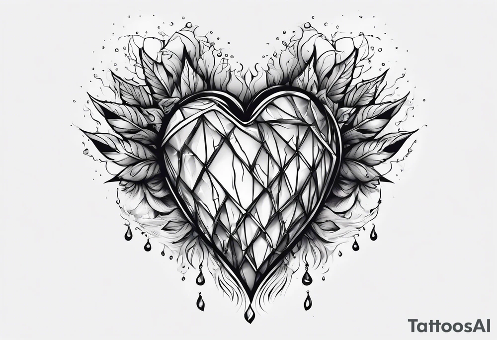 A heart that is covered in ice and also on fire tattoo idea A heart that is covered in ice and also on fire tattoo idea