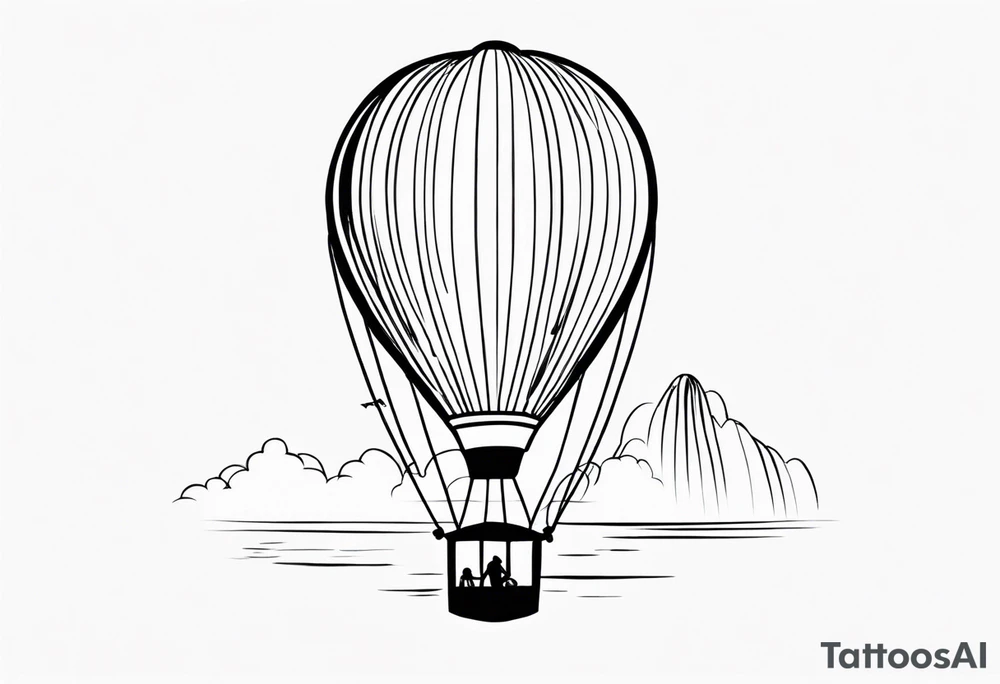 Hot air balloon with nothing else tattoo idea