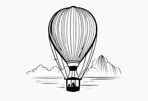 Hot air balloon with nothing else tattoo idea