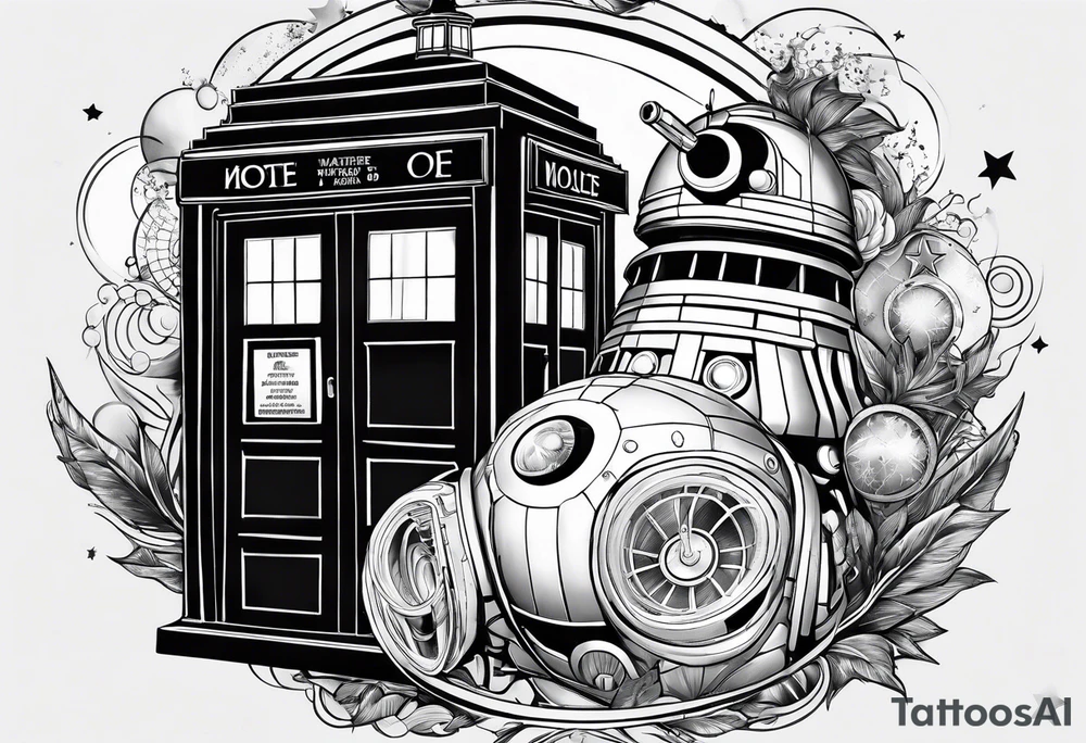 Star fighters and tardis tattoo idea