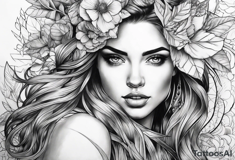 woman tattoo idea