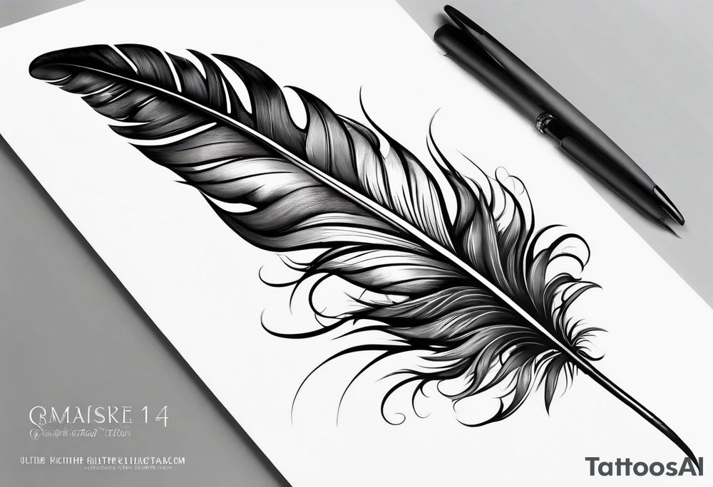 Feather forearm tattoo design tattoo idea