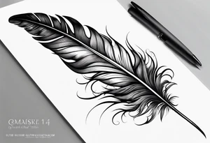 Feather forearm tattoo design tattoo idea