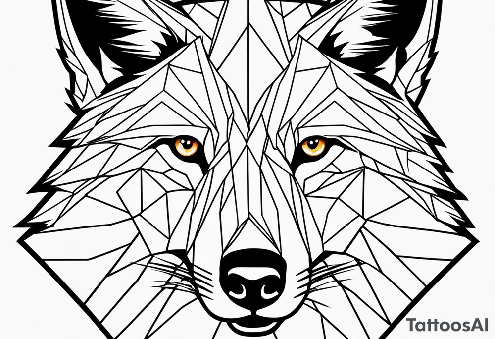 Mountains, wolf eyes underneath tattoo idea