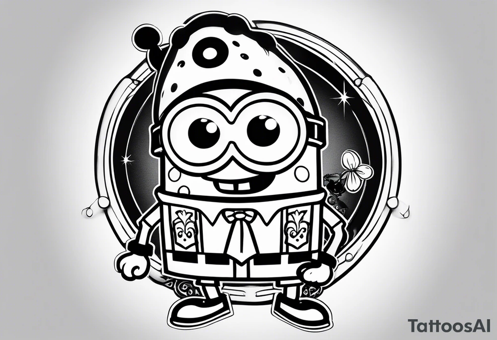 spongebob as a minnion tattoo idea