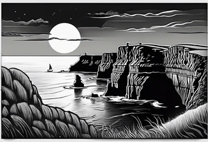 Celtic. Irish. Cliffs of Moher tattoo idea