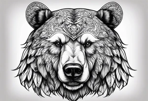 Winged bear tattoo idea