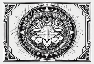 Create minimalistic tatoo symbolising freedom to live anywhere in the world. It should be peaceful and respectful. tattoo idea