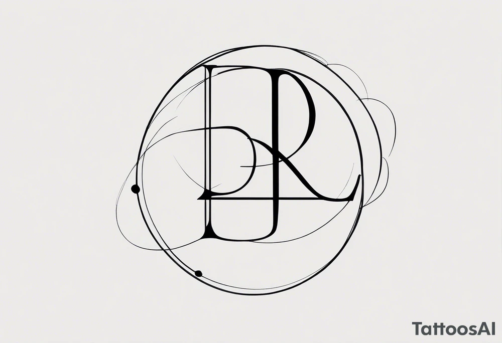 Minimalist tattoo design featuring the symbolic integration of the letters 'B' and 'E' with a focus on black line art. The design should be abstract and elegant, with the possibility of the letters forming the word 'BE' subtly or symbolically, but not necessarily. The lines should be clean and fluid, potentially incorporating geometric elements or flowing patterns that represent the connection between the letters. The overall aesthetic should be modern, refined, and meaningful, with a strong emphasis on simplicity and artistic expression. tattoo idea
