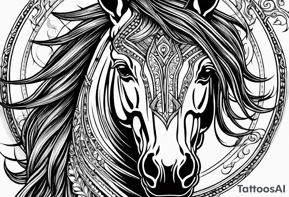 Cavalo correndo tattoo idea