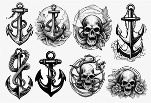 kraken wrapped around anchor tattoo idea